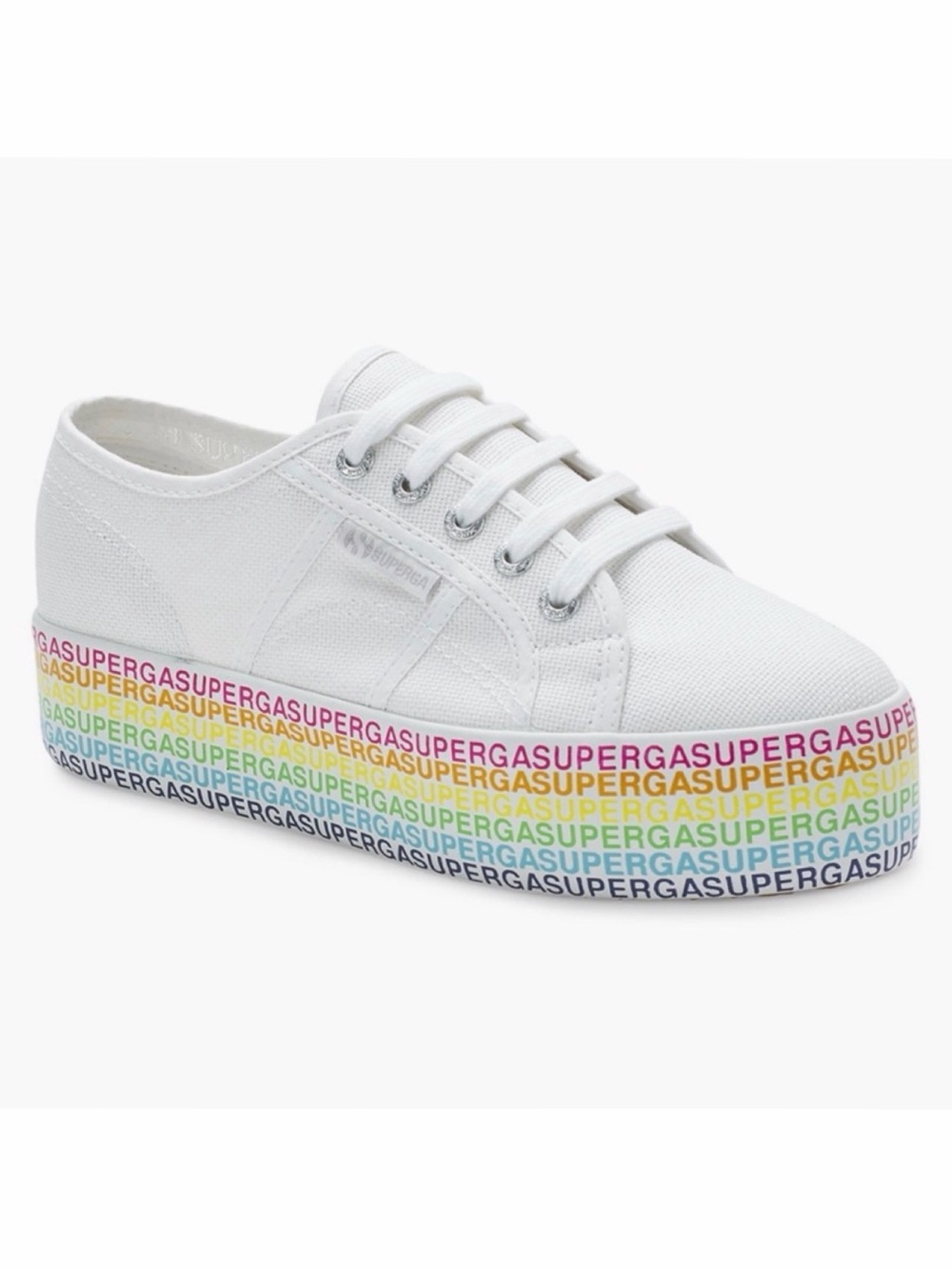 SUPERGA • 2790 COTU Mini Lettering Platform Sneakers, 8 - Picture 1 of 16